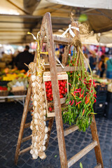 chili, tomato, cherry tomatoes, garlic, red, organic