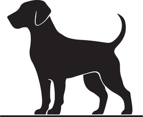 Bulldog silhouette illustration vector .