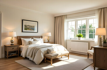 the interior of a bright children's room in a country style