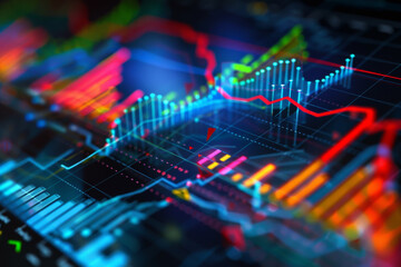 Closeup on a digital analysis of fiscal policy impacts across different economies with side by side comparisons of stimulus effects