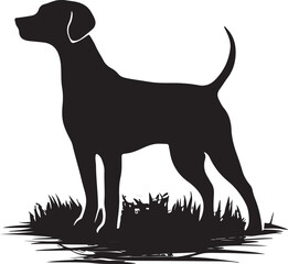 Bulldog silhouette illustration vector .