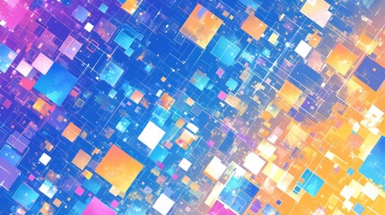 Abstract Geometric Pattern with Vibrant Hues