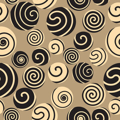 Holiday Circles and Swirls Seamless Pattern