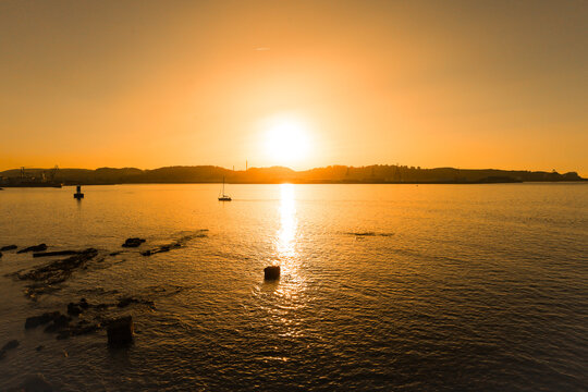 sunset on the beach 