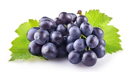 Fototapeta premium Vibrant Black Grape: A Fresh and Lush Delicacy Captured in Full Depth of Field