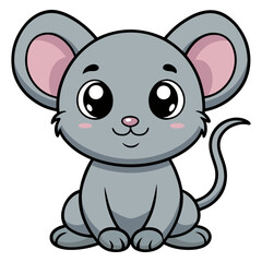 Charming Gray Mouse with Big Ears