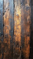 Rustic Wooden Planks Background with Textured Surface