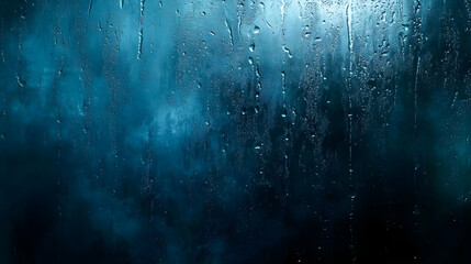 Obraz premium Misty glass with droplets creating an atmospheric, moody effect.