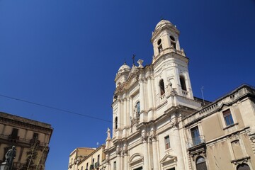 Sicilian baroque church in Catania, Sicily
