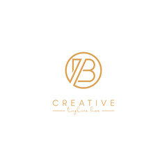 Abstract B Letter Artistic Logo Design. Initial Based Vector Template.