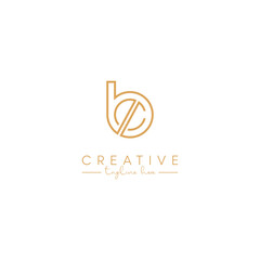 Abstract BC CB Letter Artistic Logo Design. Initial Based Vector Template.