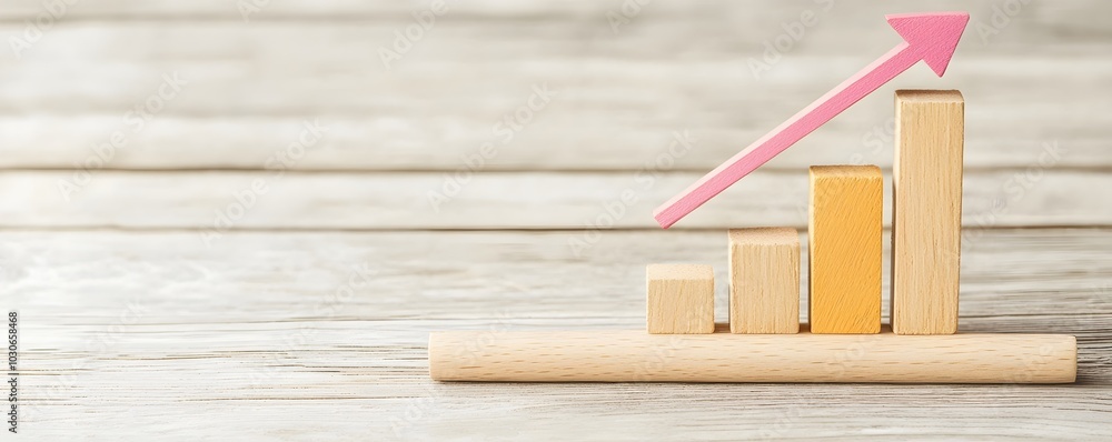 Aufkleber dynamic stock portfolio visual on wood stick - insights into trading performance and economic analys