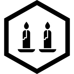 Obraz premium Candle Icon Design