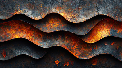 Bold Abstract Design Geometric Layers, Organic Curves, and Swirling Spirals in High Contrast