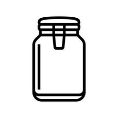 canister glass package line icon vector. canister glass package sign. isolated contour symbol black illustration