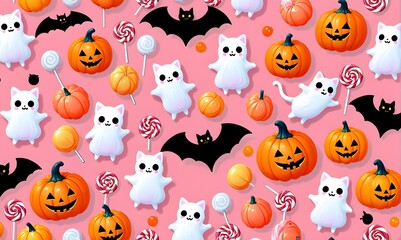 Patterned wallpaper : Halloween