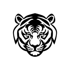 The tiger icon is black, on a white background.