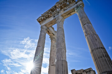 Ancient architecture in Bergama in Turkey