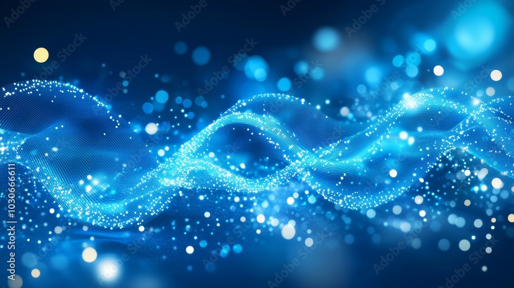 Poster in 4k rendering. abstract particles. data visualization. digital background. abstract wave.