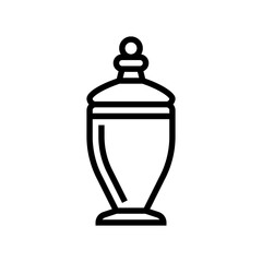 apothecary jar glass package line icon vector. apothecary jar glass package sign. isolated contour symbol black illustration