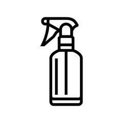 spray bottle glass package line icon vector. spray bottle glass package sign. isolated contour symbol black illustration