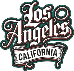 Los Angelels California a creative T shirt design vector .
