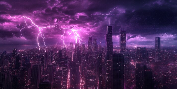 The Thai island was hit by a thunderstorm with lightning bolts