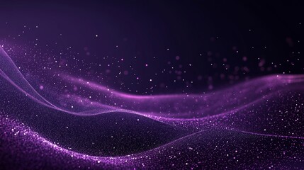 Obraz premium Digital data background. Wave with moving dots. Musical stream of sounds. 3D rendering.