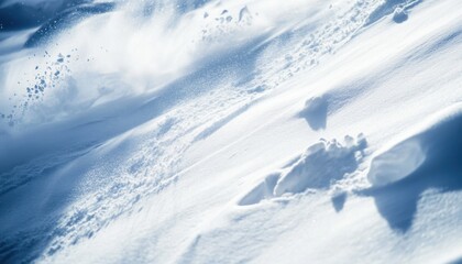 Obraz premium Skiing in snow with vibrant movement, soft lighting, peaceful winter atmosphere.