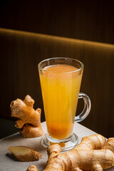 hot tea with ginger and spice