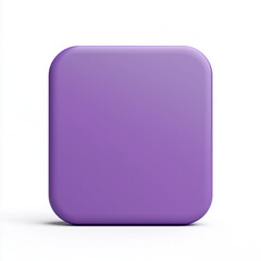 3D purple square on a white background