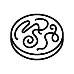 helminth worm parasite line icon vector. helminth worm parasite sign. isolated contour symbol black illustration
