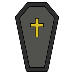 Obraz premium christian coffin illustration