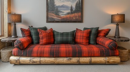 With traditional decor and modern accents, this living room offers a cozy atmosphere