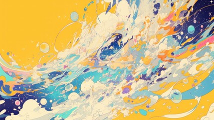 Abstract Whimsical Swirling Composition
