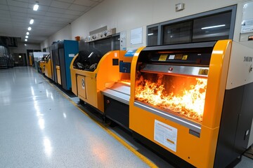 Holographic garbage burning system, with automated sorting of plastic
