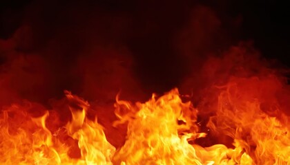 Dynamic Swirling Flames and Intense Fiery Inferno Capturing the Raw Power of Heat and Destruction, Perfect for Illustrating Fire Themed Concepts, Energy, Hazardous Environments, and Natural Disasters