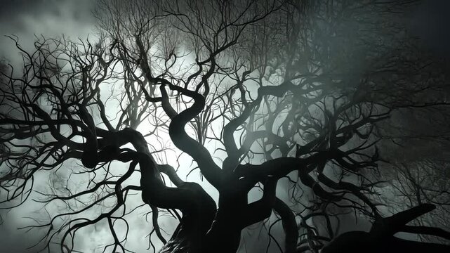 spooky halloween tree