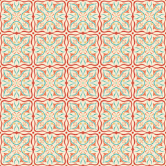 Tile Seamless Pattern Vintage Design. Talavera Pattern Vector