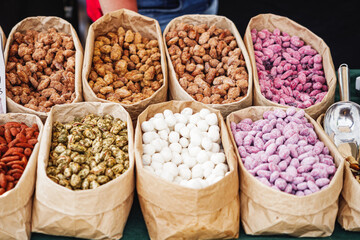 Caramelized Nut Delights: Sweet and Crunchy Festival Snacks at a Summer Food Event