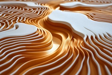 Optical wallpaper with grids curving into vortexes, suggesting depth