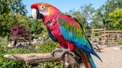 Scarlet Macaw on Branch