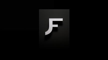 Sophisticated Monochromatic Minimalist Logo Design Featuring the Initials JF