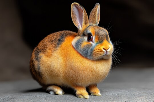 Rare species of rabbit spotted during Easter, with unusual multicolored fur