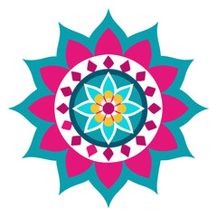 Abstract floral mandala vector illustration