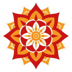 Abstract floral mandala vector illustration