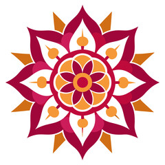 Abstract floral mandala vector illustration