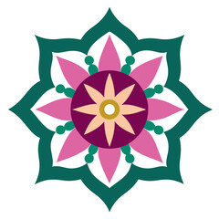 Abstract floral mandala vector illustration