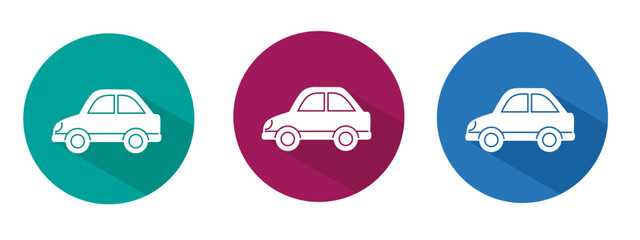 Icon for car vector illustration in flat.