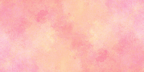 Vector fantasy light red, pink and yellow shades watercolor background. Hand drawn vector texture. Pastel color watercolor banner.  Aquarelle paint paper textured stain canvas element for text design.